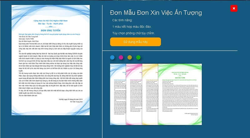 Tạo và tải mẫu đơn xin việc online chỉ với một vài thao tác đơn giản