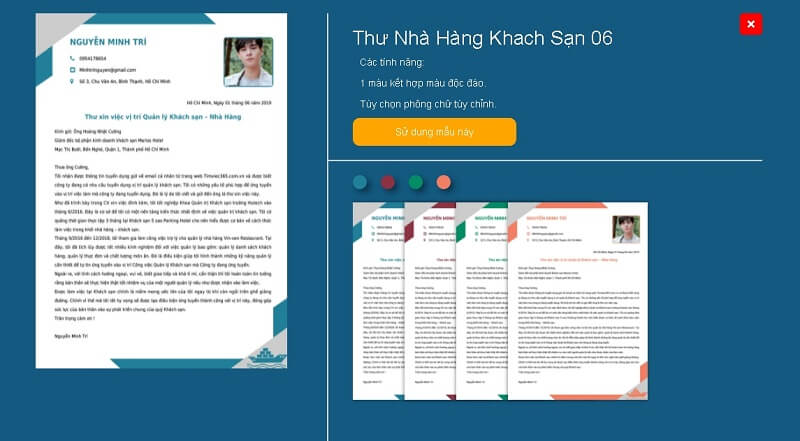 Tạo thư xin việc online tiện lợi và nhanh chóng