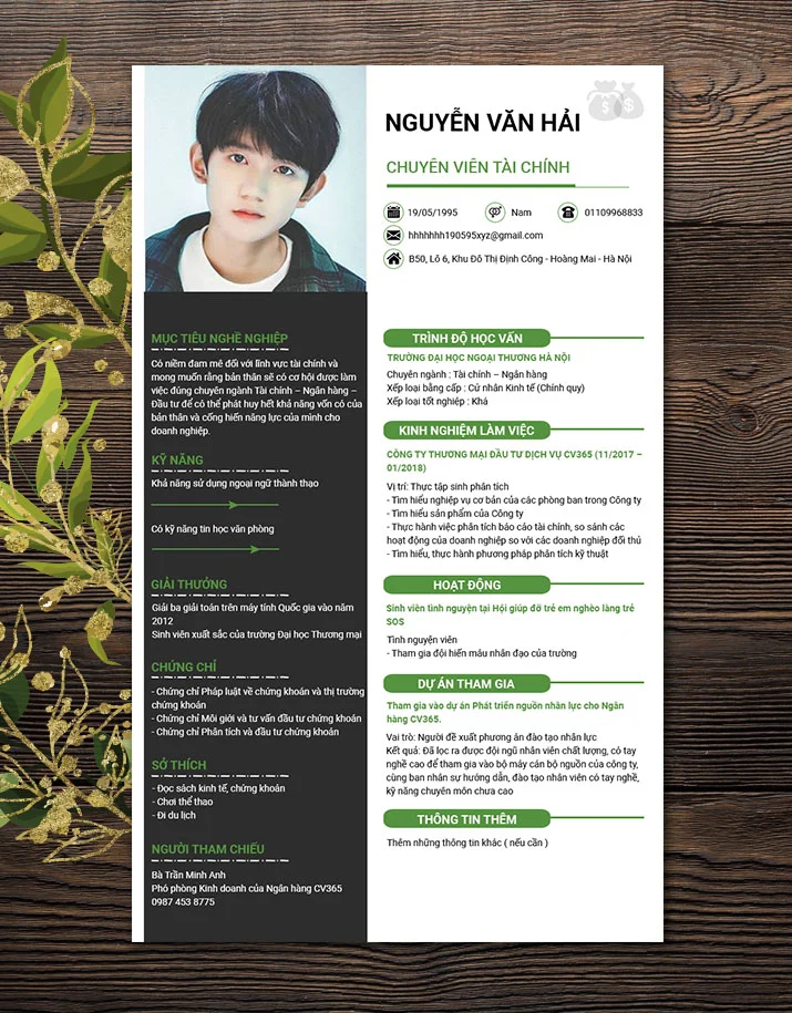 Mẫu CV ngành ngân hàng tài chính